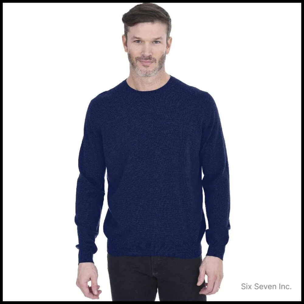 Pure Cashmere Crewneck Sweater Classic Elegant Minimal Timeless Pullover